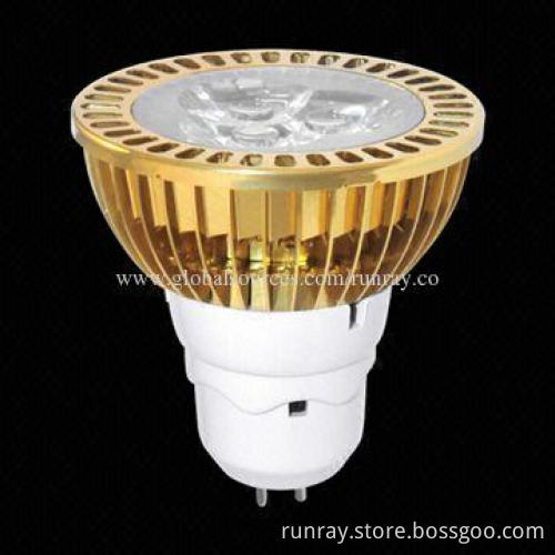 LED Spotlight 3W Bulb with CE-marked, 85 to 265V AC, Bridgelux, Epistar, EpiLEDs Chip, 80 to 110lm